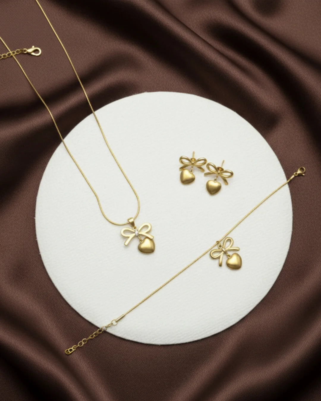 pookie heart jewellery set