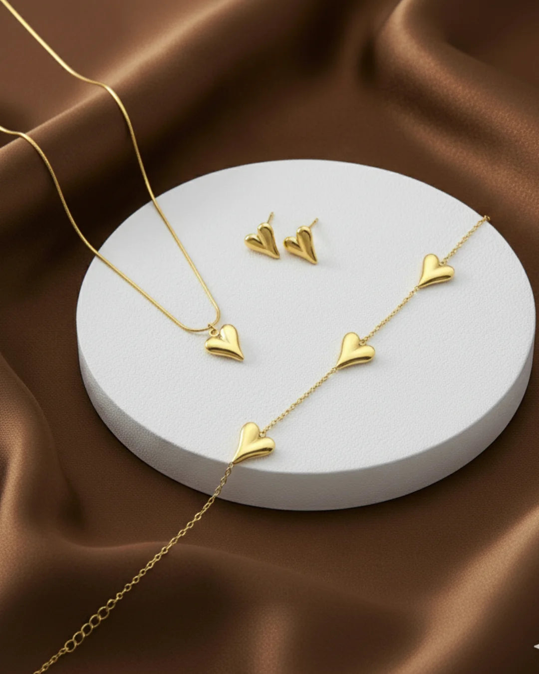 pookie heart jewellery set