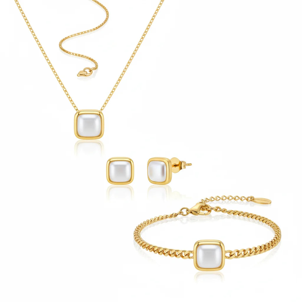 white diamond jewellery set